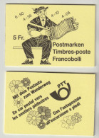 Schweiz 1984 Markenheftchen 78 FDC Gestempelt, Trachten 5 Fr., Heft Nr. O-78a, Bern 1.2.84, 6 Scans - Postzegelboekjes