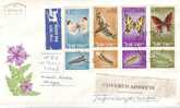 ISRAELE 1965 - Yvert 300/3 - FDC  - Special Cancel - Butterfly - Registered Cover To Yiugoslavia - Brieven En Documenten