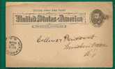 USA - 1894 POSTCAL CARD ONE CENT ENTIRE - STOCKTON To MERCHANTIVILLE Advert JOHN LEDGER - Lettres & Documents