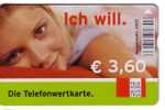 ICH WILL. ( 3,60 Euro ) - Austria - Autriche - Woman - Girl - Oostenrijk