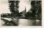 45 OUZOUER  LE CANAL ET L EGLISE EN 1953 ED LENORMAND - Ouzouer Sur Loire