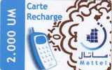 MAURITANIE RECH GSM MATTEL 2000 UM BLEUE RARE - Mauritanien