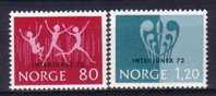 NORVEGE - Yvert 609/610** - Expo. Internationale Jeunesse INTERJUNEX 72 - Unused Stamps