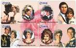 PRINCESS DIANA 1961 - 1997 ( Puzzles Set Of 4. Cards ) Lady Di - Princesse Diana - Forever England Rose - Moda