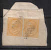 RG36 - REGNO 1863, 10 Cent N. 17 Coppia Usata - Afgestempeld