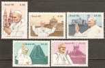 Brazil 1980 Mi# 1771-1775 ** MNH - Visit Of Pope John Paul II To Brazil - Unused Stamps