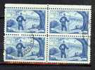 ETATS UNIS UNITED STATES   1953  BLOC DE 4  Fermier  /  Farmer  TB - Used Stamps