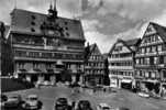 TUBINGEN-AM-NECKAR  -  MARKTPLATZ  TOP  ANIMATION - VOITURES  SMD CARTE PHOTO - Tuebingen