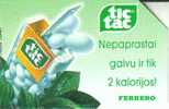 LITHUANIA  50 UNITS  TIC TAC MINT LOLLIES  AD  READ DESCRIPTION !! - Lituanie