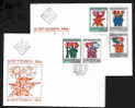 FDC 2429 Bulgaria 1974 /20 Anniv Of Peoples Republic / WW2 MILITARU SOLDIERS SUN RED FLAG /30 Jahre Volksregierung - Covers