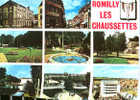 CARTE POSTALE DE ROMILLY SUR SEINE - DIVERS ASPECTS - ROMILLY LES CHAUSSETTES - Romilly-sur-Seine