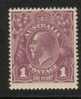 AUSTRALIA  1 PENNY PURPLE  HEAD OF KGV  MINT   CV 10$A  READ DESCRIPTION !! - Dienstmarken