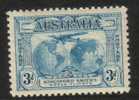 AUSTRALIA  3  PENCE  BLUE   KINGFORD SMITH WORLD FLIGHT  AIRPLANE  CV$7A MINT  READ DESCRIPTION !! - Officials