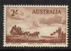 AUSTRALIA  2/-  BROWN  STAGE  COACH 19TH MAIL SERVICES CV$4A MINT  READ DESCRIPTION !! - Oficiales