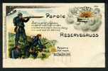 PAROLE - RESERVEGRUSS - Litho - CARTE PRÉCURSEUR - Andere Oorlogen