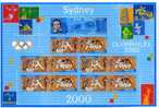 BLOC FEUILLET FRANCE SYDNEY OLYMPHILEX 2000 CYCLISME ESCRIME RELAIS JUDO PLONGEON JEUX OLYMPIQUES - Zomer 2000: Sydney