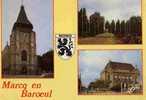 CPSM. MARCQ EN BAROEUL. L´EGLISE. LE PARC. LA MAIRIE. - Marcq En Baroeul