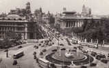 Espagne - Madrid - Panoramica De La Plaza De La Cibeles Y Calle De Alcalà - Très Animée - Navarra (Pamplona)