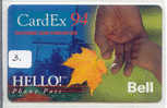 CANADA (3) Telefoonkate HALLO  Prepaid BELL - PHONECARD CANADA - $ 1.00 - CARDEX 1994 AMSTERDAM - Canada
