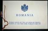 Romania,Stamps,Event,Participation,New York World´s Fair 1939.,Special Album,vintage - Ungebraucht