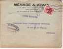 BELGIUM USED COVER OCCUPATION 1918 CANCELED BAR LÜTTICH MENAGE & JOWA - OC1/25 Generalgouvernement 