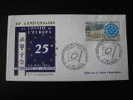 Enveloppe 1er Jour - 25e Anniversaire Conseil De L´europe Strasbourg 1974 - 1974