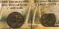 AUSTRALIA $1 WALTZING  MATILDA  1995 "S"  ONE YEAR TYPE UNC  SCARCE NOT RELEASED READ DESCRIPTION CAREFULLY !!! - Andere & Zonder Classificatie