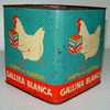 Caja Antigua Hojalata Litografiada Con Publicidad Gallina Blanca - Antigua Caja De Caldo En Cubitos Gallina Blanca. 15 X - Boxes