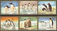 Umm Al Qiwain 1972 Mi# 630-635 A, Block 51 Used - Penguins - Umm Al-Qiwain
