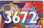 MEMOPHONE 3672 GEOMETRIE 50U SC4 10.92 BON ETAT - 1992