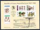 Nauru 1982 Scout, Badge, Camp, Pottery Making  M/s # 7911 - Autres & Non Classés