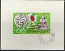 Q364.-.SHARJAH - IMPERFORATE SHEET .- SPORTS : OLYMPICS TOKIO`64. F. D. CANCEL SHEET. ALSO JAPAN FLAG - Summer 1964: Tokyo