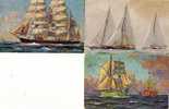 VOIIERS....Dessins   3 CP - Sailing Vessels