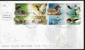 Fdc Israël 1989 Oiseaux Canards Garganey Mallard Teal & Shelduck - Eenden