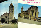 Carte Postale  32.  Fleurance  Quartier De L'église Trés Beau Plan - Fleurance