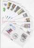 Italia - Annata 1986 Completa Su Buste Fdc Roma E Roma Luxor - 31 Buste - Full Years