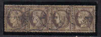 CI1032 - BEYROUTH Su 30 Cent Di FRANCIA In Striscia Di 4 : SPL Firma E.DIENA - Used Stamps