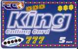 TARJETA DE ALEMANIA DE KING CALLING CARD JUEGOS TRAGAPERRAS - Jeux