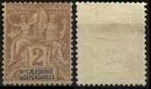 NOUVELLE-CALÉDONIE Poste 42 (*) MHNG Groupe (sans Gomme) [ColCla] - Unused Stamps