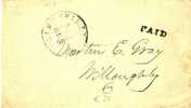 USA003 / Painesville 1853 (Paid) (Brief, Cover, Lettre) - …-1845 Vorphilatelie