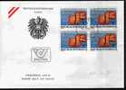 Fdc Autriche 1985 Sciences Vocational Training Bildung Baut Auf  Bloc 4 - Altri & Non Classificati