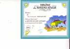 SIGNE DU ZODIAQUE  - POISSONS  -  Diplôme Du Poisson Rêveur   - LE PIAF - Carte Plus Enveloppe - Astrología