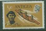 Antigua 1970 Mi 230 X ** Carib Indian +  War Canoe / Natif Et Canoe De Guerre / Eingeborener + Kriegskanu - Indios Americanas
