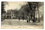 Cpa CUERS Place Carnot - JOLIE ANIMATION- Ed A Bougault - Romani Tabac - Cuers