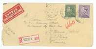 Lettre Recommandée En Exprès De 1936 Pour Paris - Briefe U. Dokumente