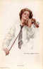 THE ARTIST : JEUNE FEMME JOUANT AU VIOLON - SUPERBE ILLUSTRATION SIGNÉE: HARRISON FISHER (a-097) - Fisher, Harrison