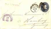USG030 /  USA - Grant 5Cts.1893,Hamburg Per Adriatic Ex N.Y. Nach Hamburg, Deutschl. - ...-1900