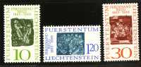 Liechtenstein Mi.No 455/57 ** 100. Geburtstag Von Prof. Ferdinand Nigg - Ungebraucht