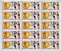 OLYMPICS Fujeira 1972, Munich Usa Seales Boxing 5R,SHEET:15 Stamps [feuilles,Ganze Bogen,hojas,foglios,vellen] - Fudschaira