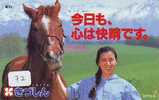 Télécarte CHEVAL (72) Pferd - Horse - Paard - Caballo Phonecard Animal Japon - Caballos